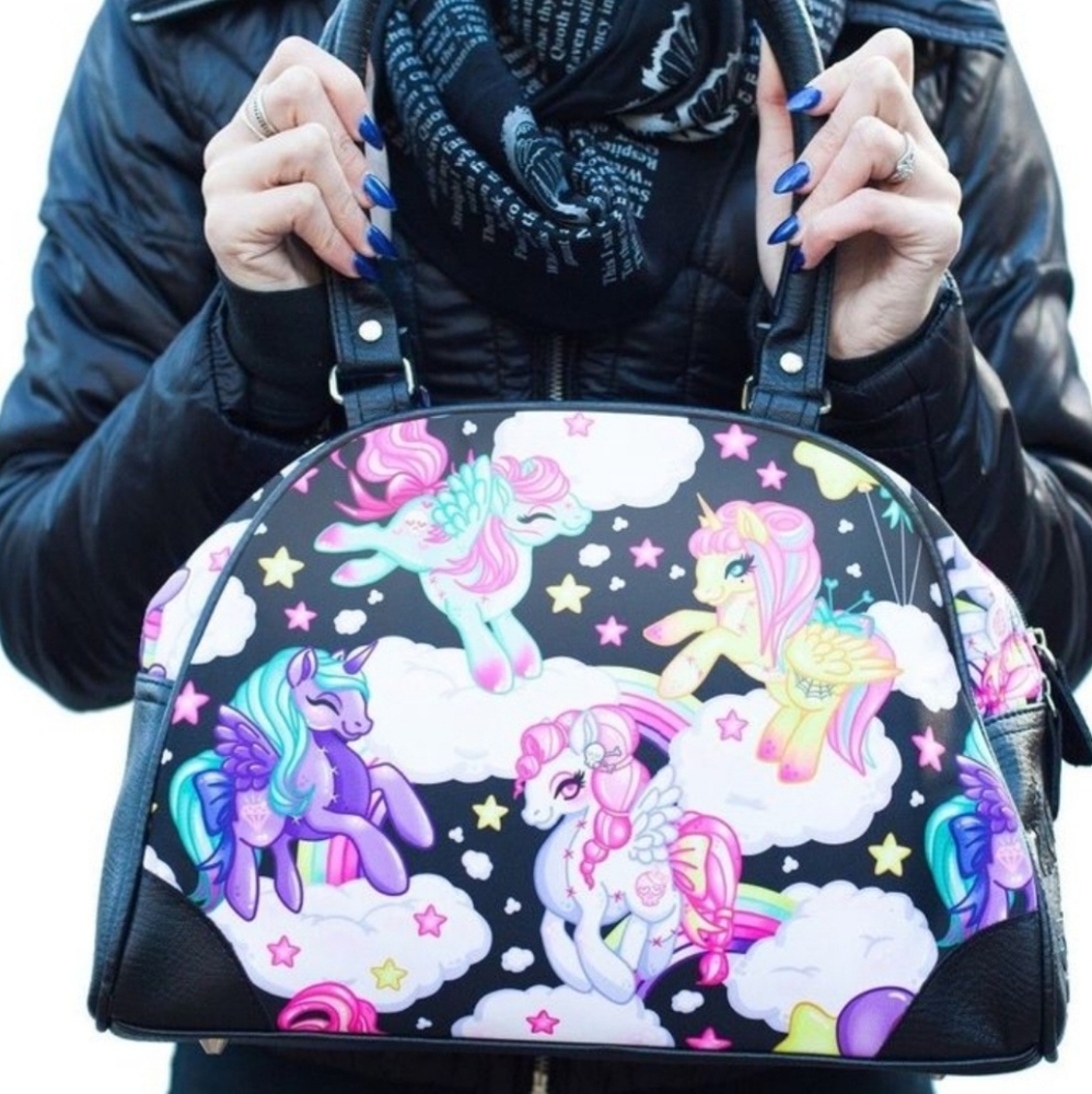 Colorful Unicorn Print Women's Bag